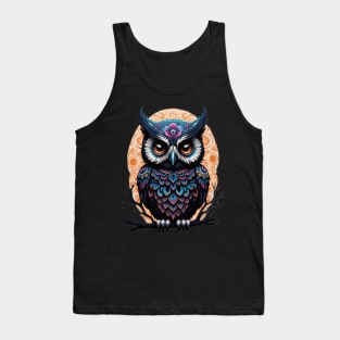 Owl Dia De Los Muertos Tank Top